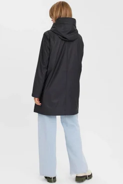 Vero Moda Chubasquero de mujer manga larga con capucha Gris oscuro New