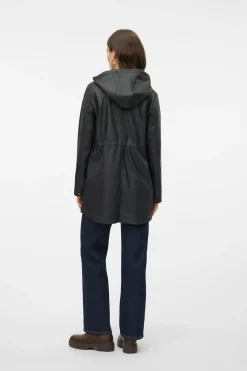 Vero Moda Chubasquero manga larga con capucha Negro Clearance