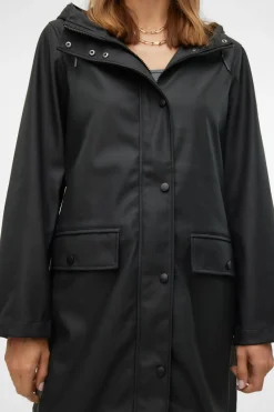 Vero Moda Chubasquero midi con capucha Negro Outlet