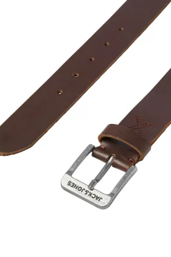 Jack & Jones Cinturón básico piel marr&oacute;n Clearance