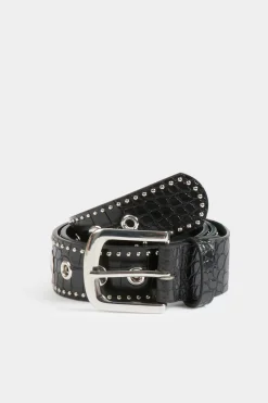 Morgan Cinturón con tachuelas Negro Hot