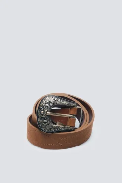 Springfield Cinturón cowboy hebilla flores estampado Discount