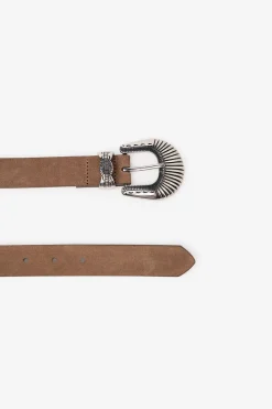 Cortefiel Cinturón cowboy topo Marr&oacute;n New