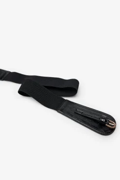 Cortefiel Cinturón fajín suave Negro Best