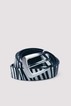 Springfield Cinturón fino cebra negro Sale