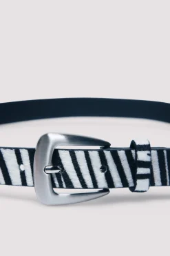 Springfield Cinturón fino cebra negro Sale