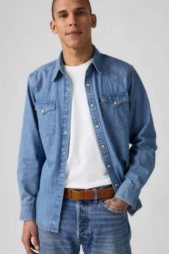 Levi's Cinturón hebilla ancha Marr&oacute;n