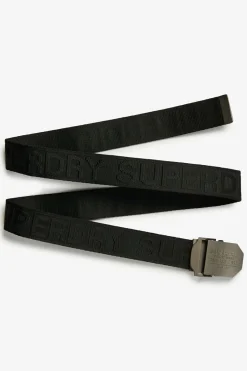 Superdry Cinturón hebilla metálica negro Outlet