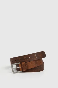 Pepe Jeans Cinturón Piel Hebilla Cuadrada nude Discount