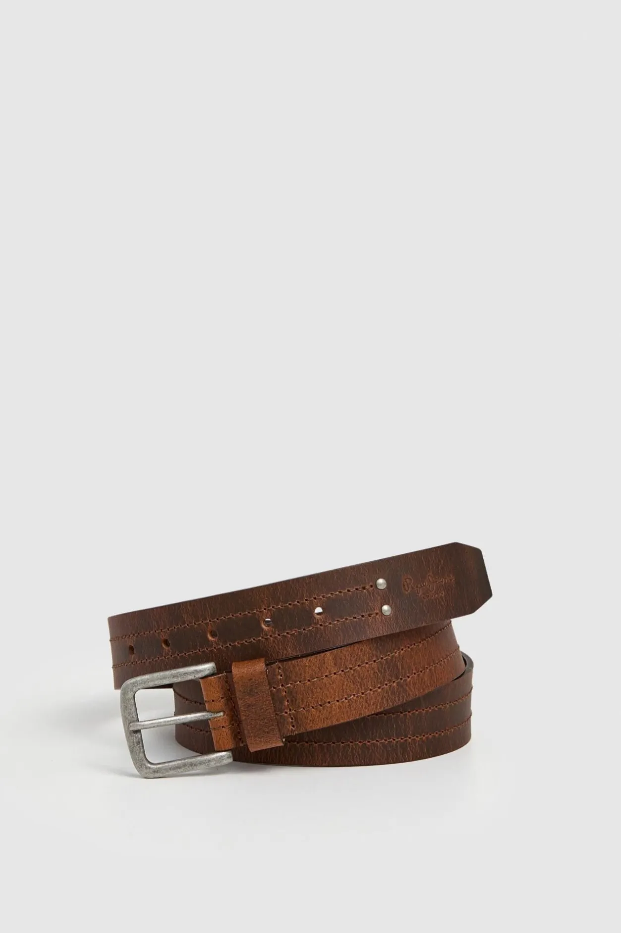 Pepe Jeans Cinturón Piel Hebilla Cuadrada nude Discount