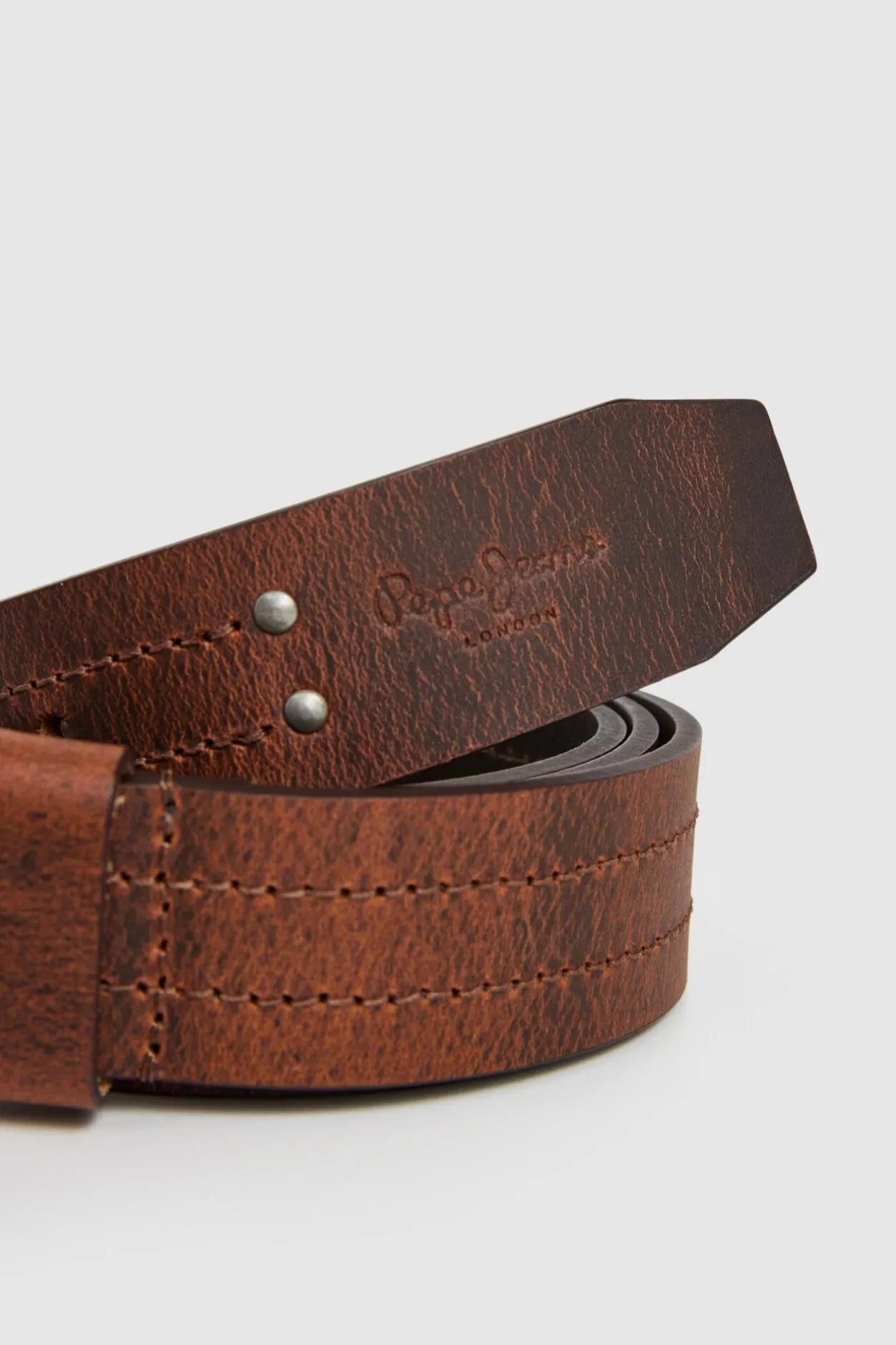 Pepe Jeans Cinturón Piel Hebilla Cuadrada nude Discount