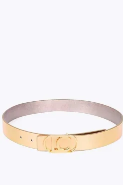 Lola Casademunt Cinturón reversible Amarillo Outlet