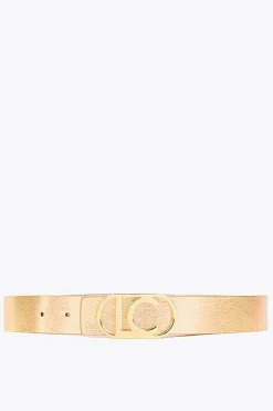 Lola Casademunt Cinturón reversible Amarillo Outlet