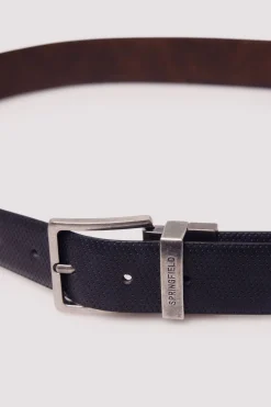 Springfield Cinturón reversible microperforado azul Discount