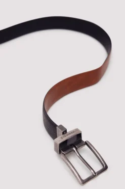 Springfield Cinturón reversible microperforado negro Clearance