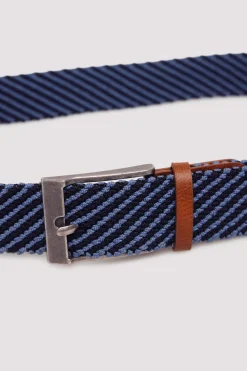 Springfield Cinturón trenzado bicolor azul Hot