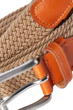 Jack & Jones Cinturón trenzado elástico marr&oacute;n