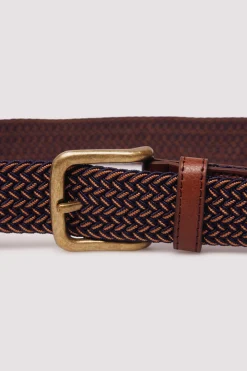 Springfield Cinturón trenzado multicolor azul Discount