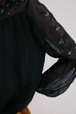 Hoss Intropia Claire. Blusa bordada Azul marino Sale