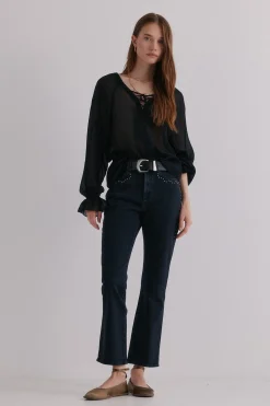 Hoss Intropia Clémence. Blusa con cierre cruzado Negro Online