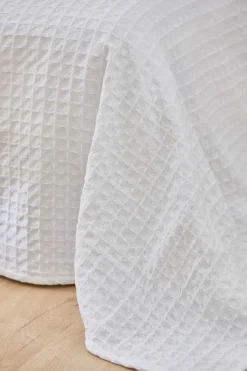 Calma House Colcha de algodón nido de abeja Panal blanco Hot