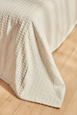 Calma House Colcha de algodón nido de abeja Panal blanco Hot