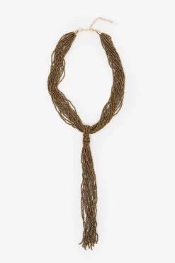 Cortefiel Collar de borlas Dorado Best