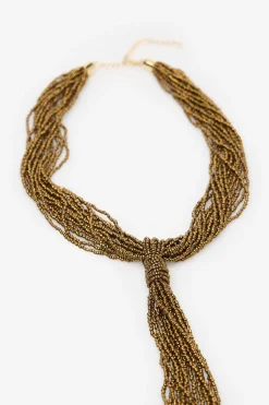 Cortefiel Collar de borlas Dorado Best