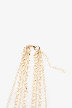 Cortefiel Collar de cadena cuádruple Dorado Clearance