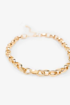 Cortefiel Collar de cadena gruesa Dorado Clearance