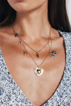 Springfield Collar doble charms boho amarillo