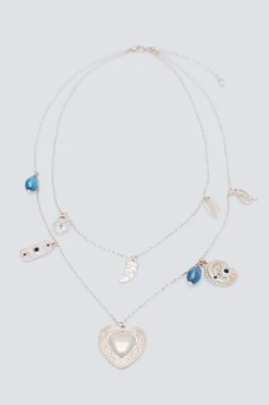 Springfield Collar doble charms boho amarillo