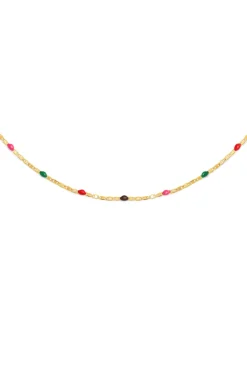 Singularu Collar Fine Enamel Miel Baño Oro amarillo Sale