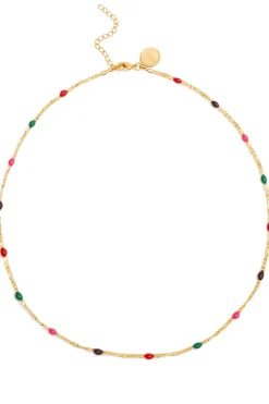 Singularu Collar Fine Enamel Miel Baño Oro amarillo Sale