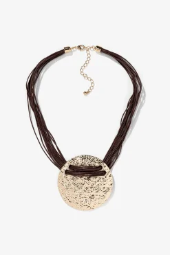 Vilanova Collar Maxi con Colgante Texturizado amarillo Hot