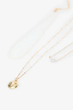 Cortefiel Collar medalla Dorado Online