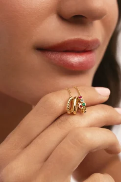 Singularu Collar Pebble Family Colors Baño Oro amarillo Clearance