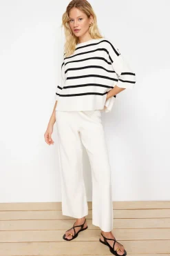 Trendyol Conjunto básico punto con rayas marfil Hot