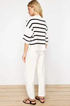 Trendyol Conjunto básico punto con rayas marfil Hot