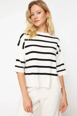 Trendyol Conjunto básico punto con rayas marfil Hot