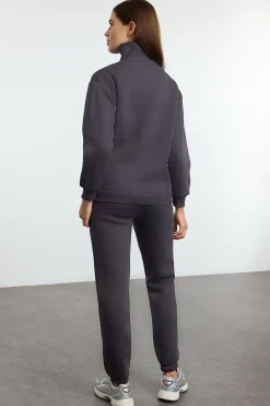 Trendyol Conjunto chándal jogging felpa polar gris Hot
