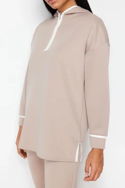 Trendyol Conjunto cómodo sudadera capucha y pantalón gris Clearance