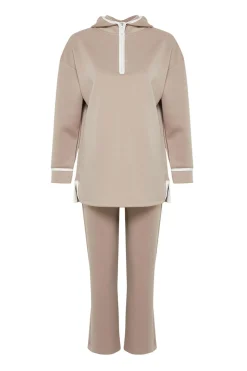 Trendyol Conjunto cómodo sudadera capucha y pantalón gris Clearance