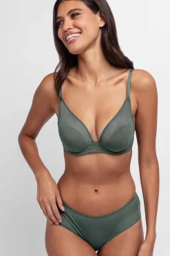 Dorina Conjunto de dos piezas Madison con relleno ligero y escote pronunciado gris Best