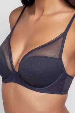 Dorina Conjunto de dos piezas Madison con relleno ligero y escote pronunciado gris Best