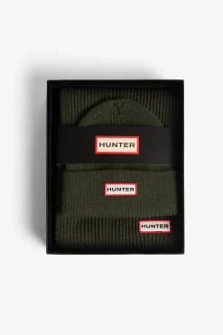 Hunter Conjunto gorro y bufanda Verde oscuro Best