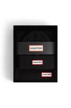 Hunter Conjunto gorro y bufanda Negro Online
