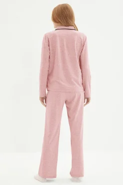 Trendyol Conjunto pijama camisero bolsillo animales rosa Best