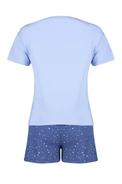 Trendyol Conjunto pijama corto estrellas azul New