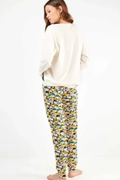 Gisela Conjunto pijama de punto interlock Peanuts beige Best